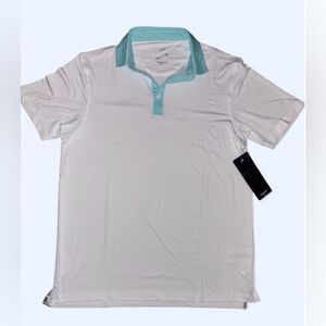 Men’s NWT Head Golf ⛳️ 2 Tone White+Teal Solid Performance Polo - Size M